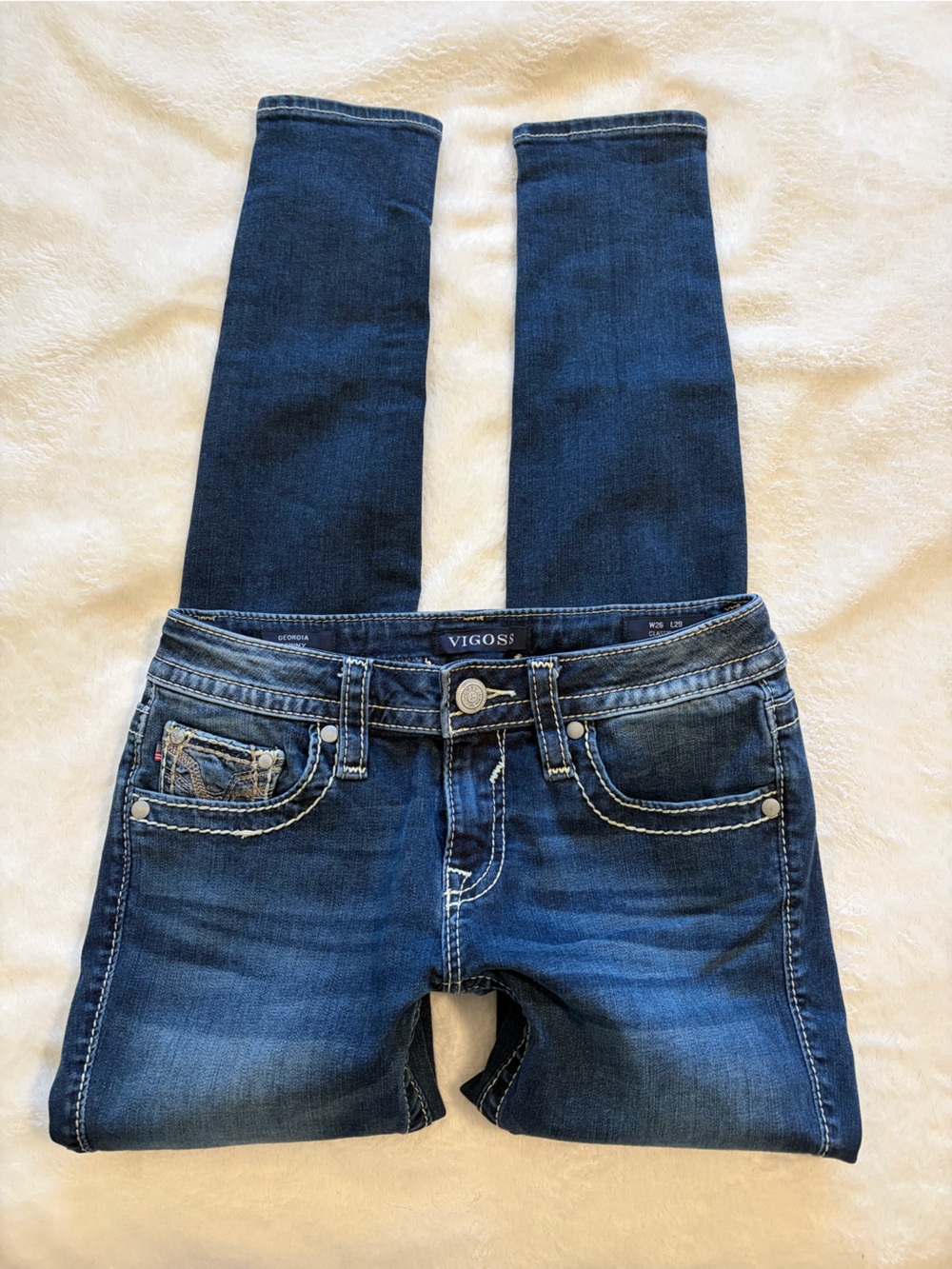 Vigoss Women’s Dark Blue Stretch Skinny Jeans